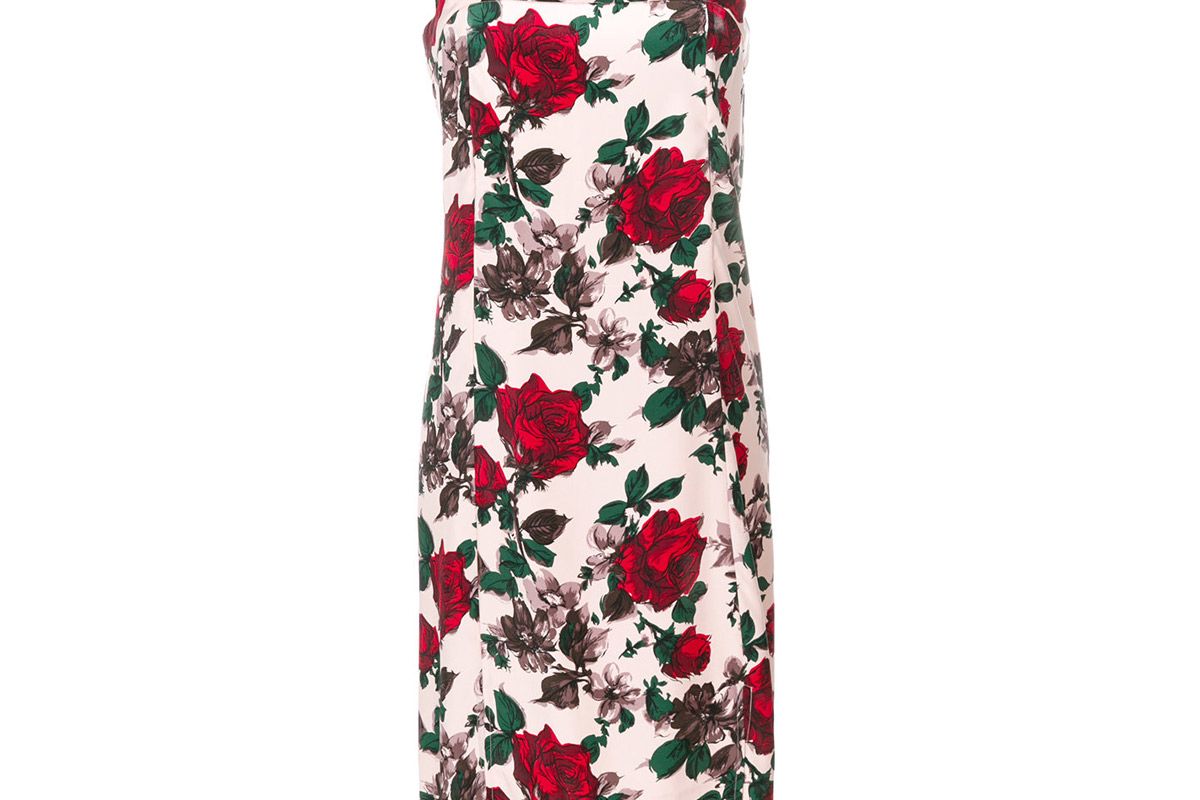 equipment floral midi shift dress