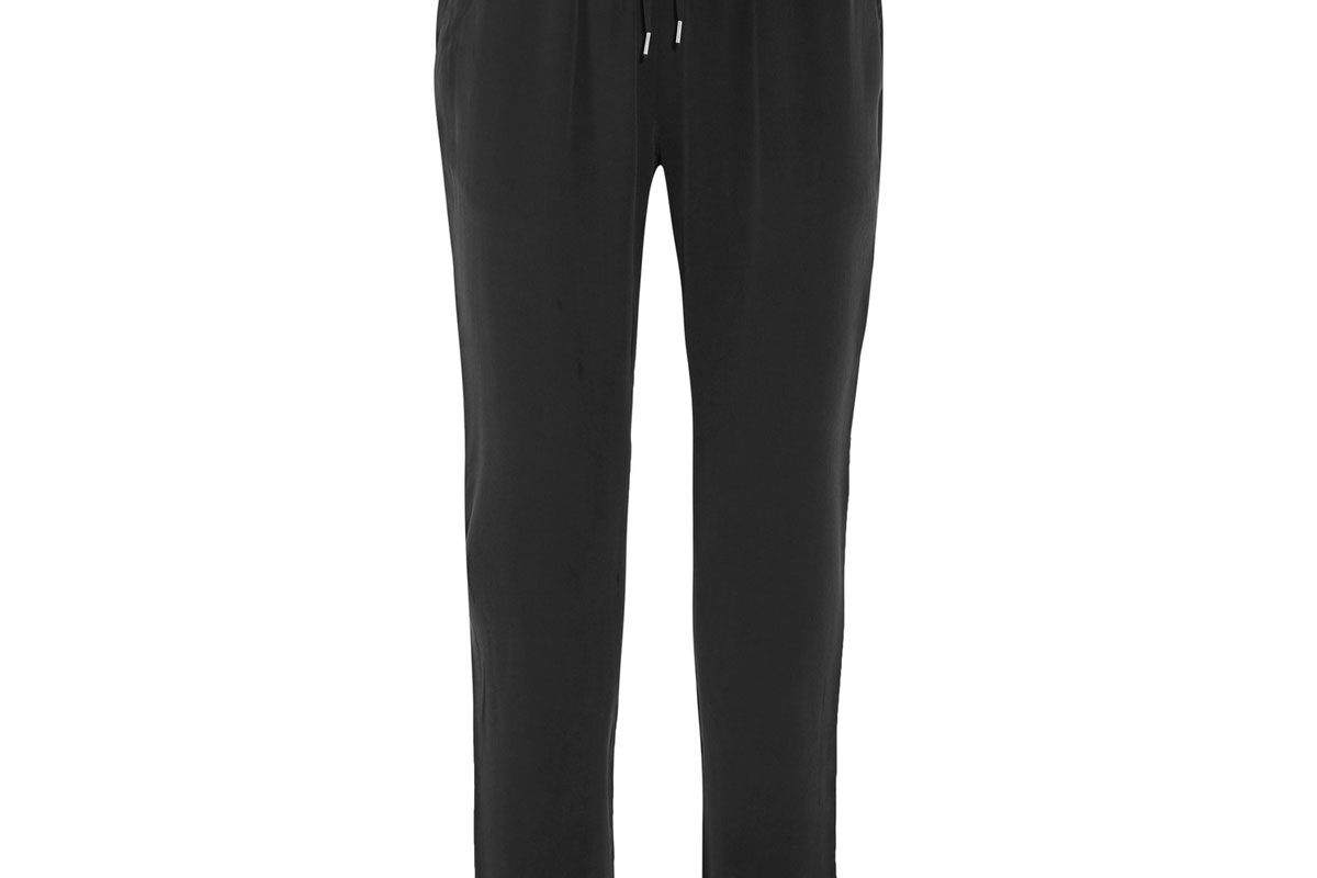 Hadley Washed-Silk Tapered Pants