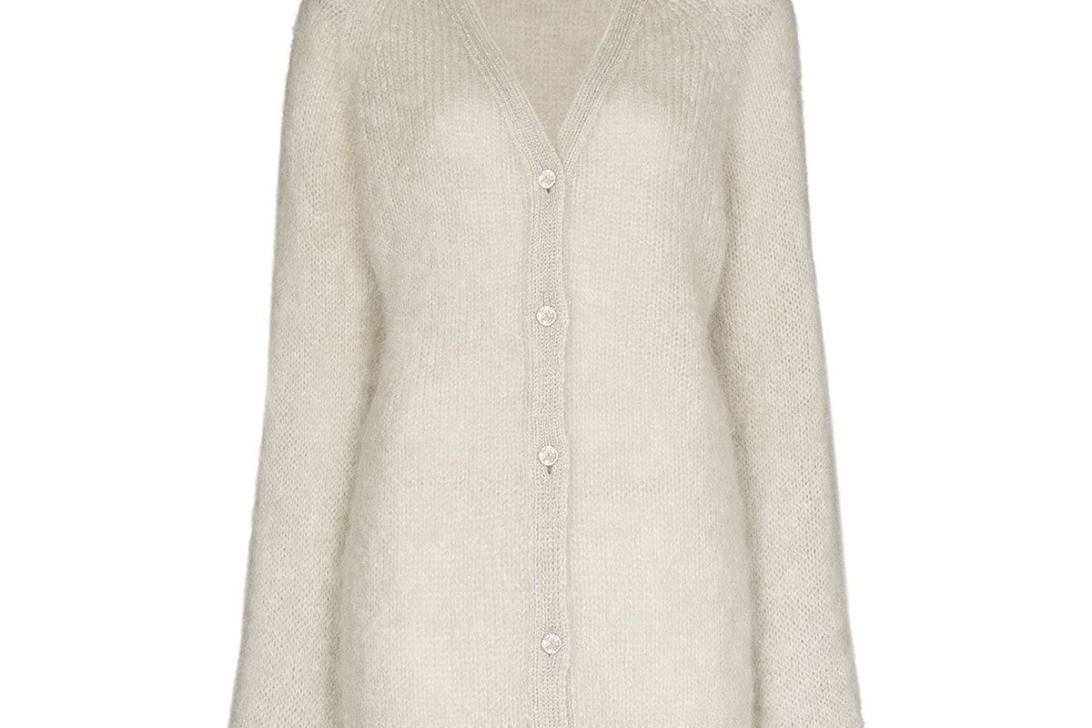 erdem marcilly crystal button v neck cardigan