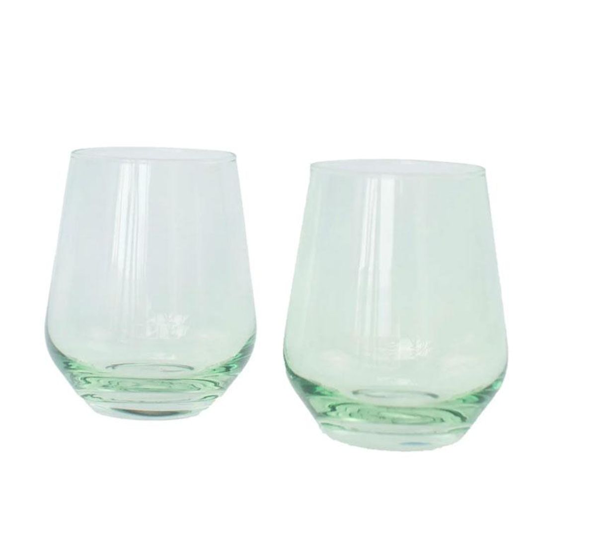 Estelle Colored glass set of 2 stemless wineglasses