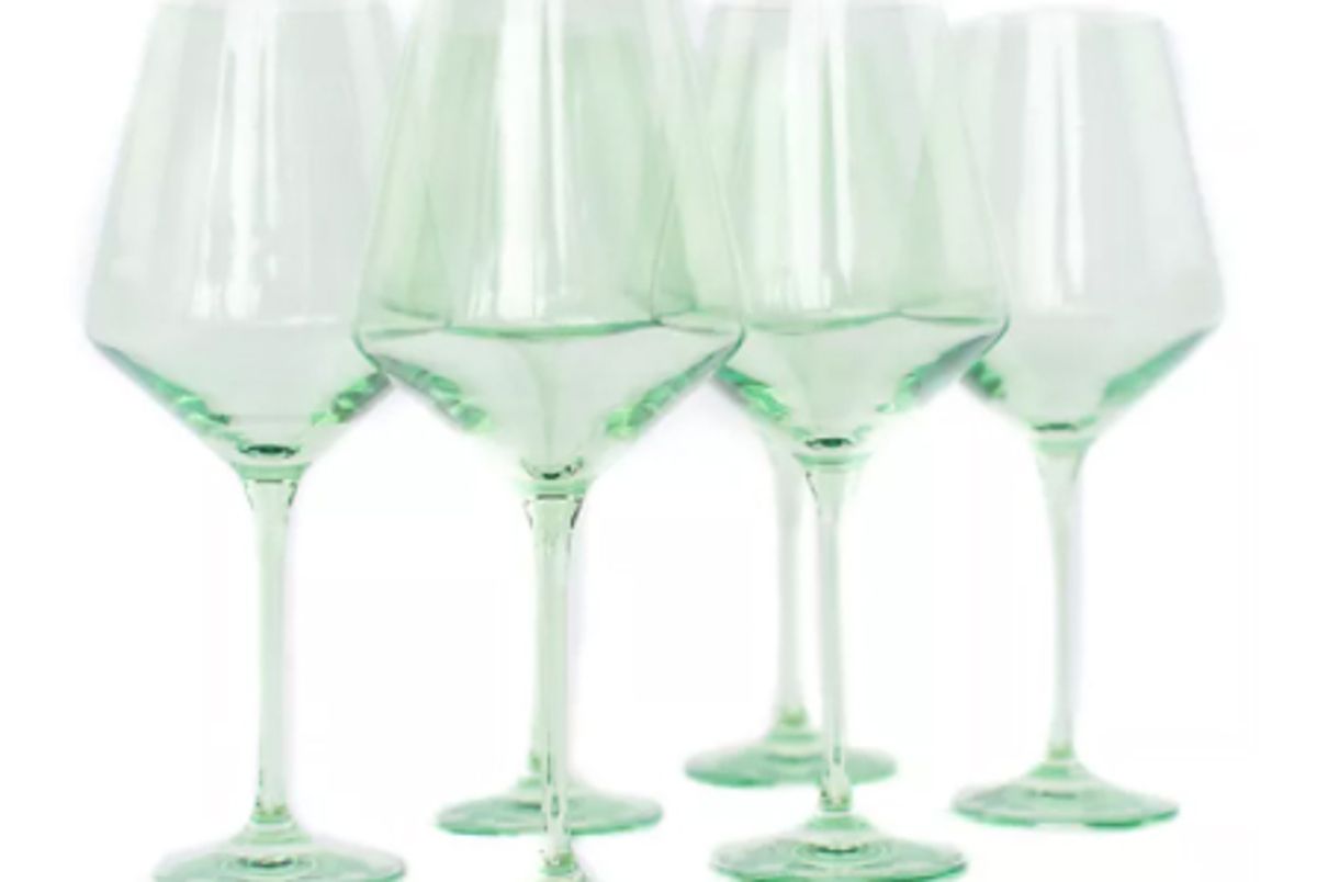 estelle colored glass wine glass set