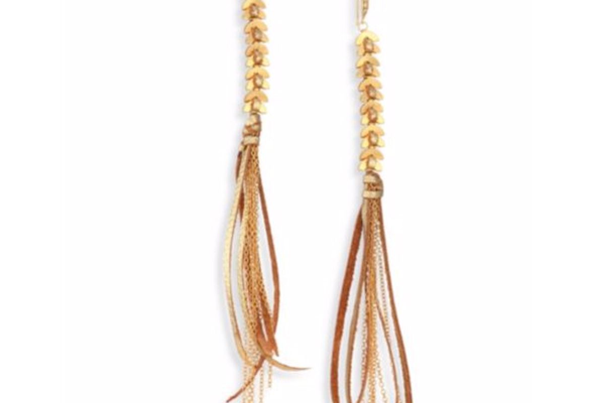 Tassel Metallic Statement Earrings