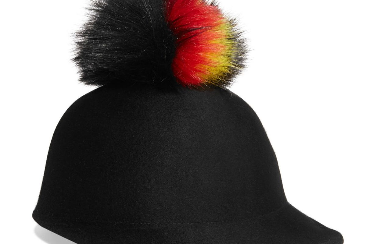 Bo Faux Fur-Trimmed Wool-Felt Cap