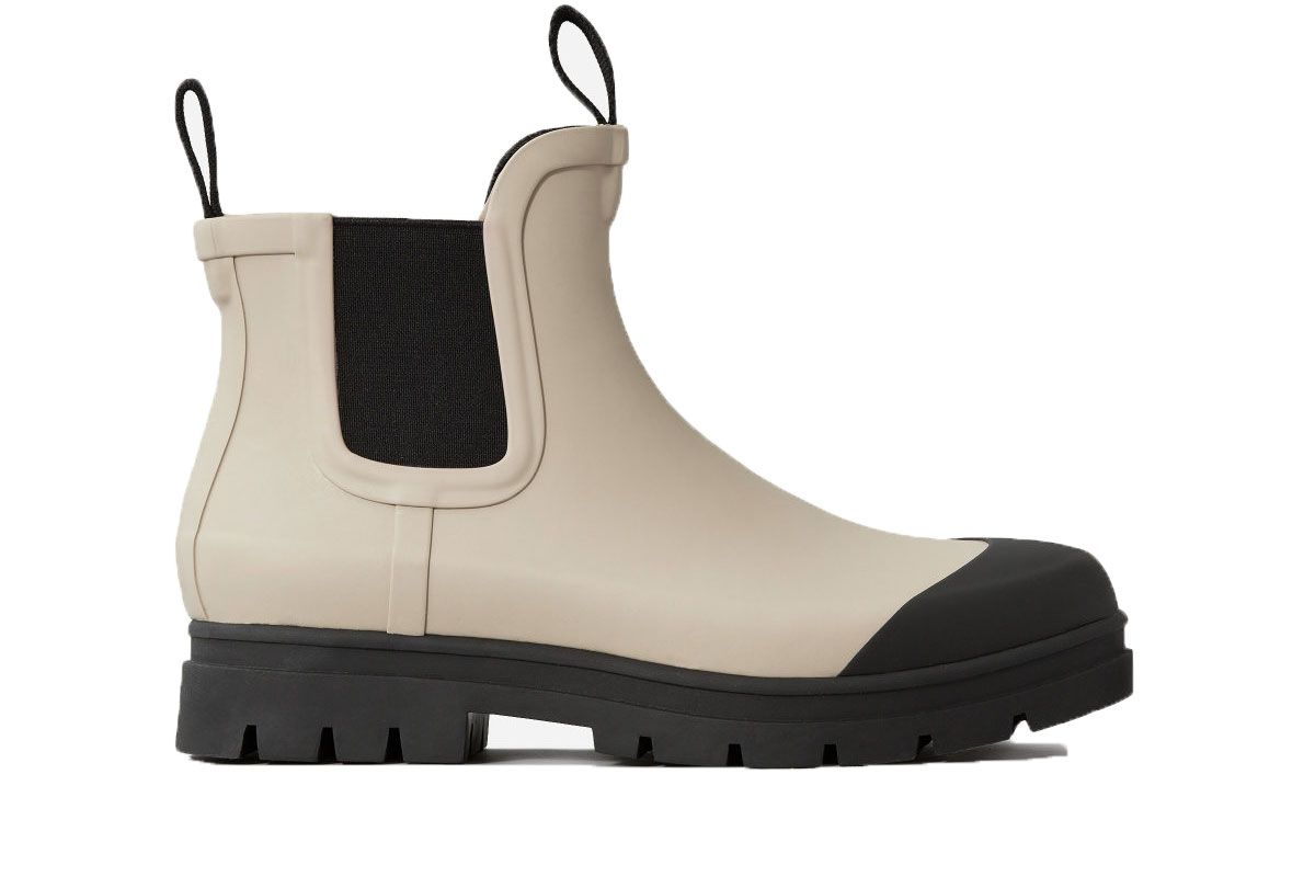 everlane rain boot stone