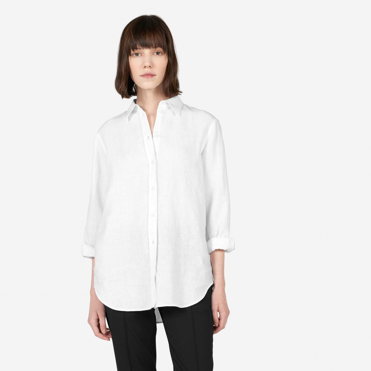 everlane the linen relaxed shirt