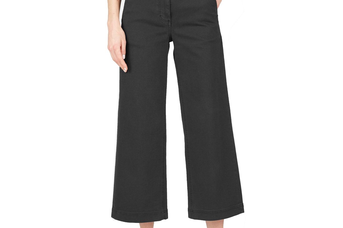 everlane womens hi rise wide crop pant