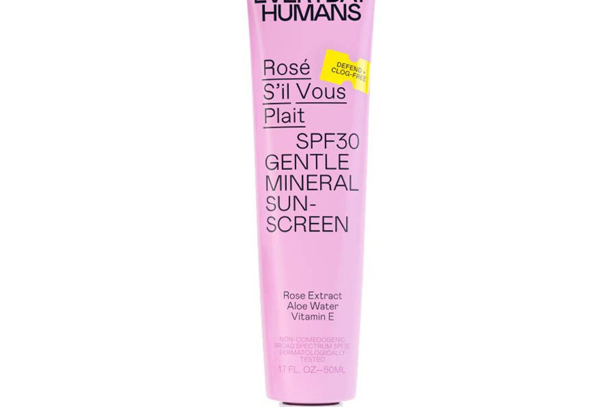 everyday humans spf30 non toxic gentle mineral face sunscreen rose sil vous plait