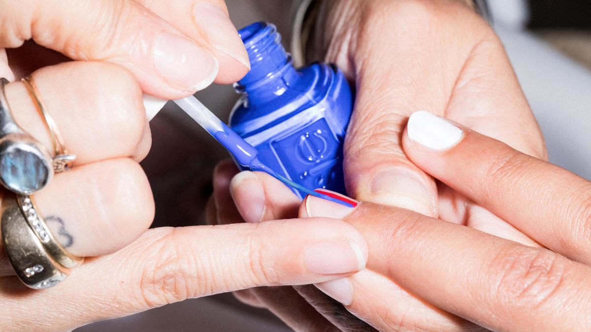 The Biggest Nail Trend from NYFW Was Inspired by Track Pants