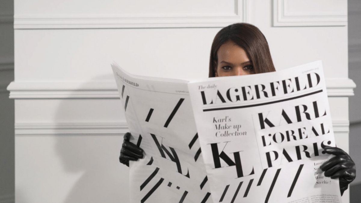 karl lagerfeld x l'oreal launching makeup collection