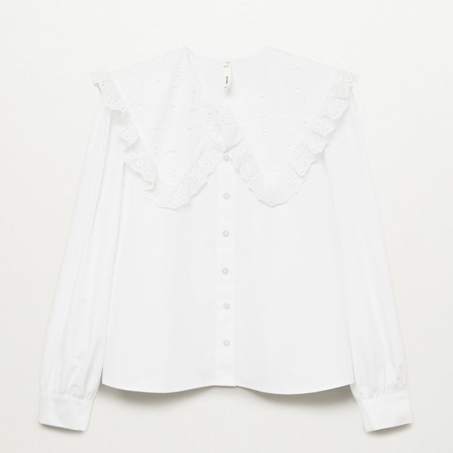 double baby collar shirt mango