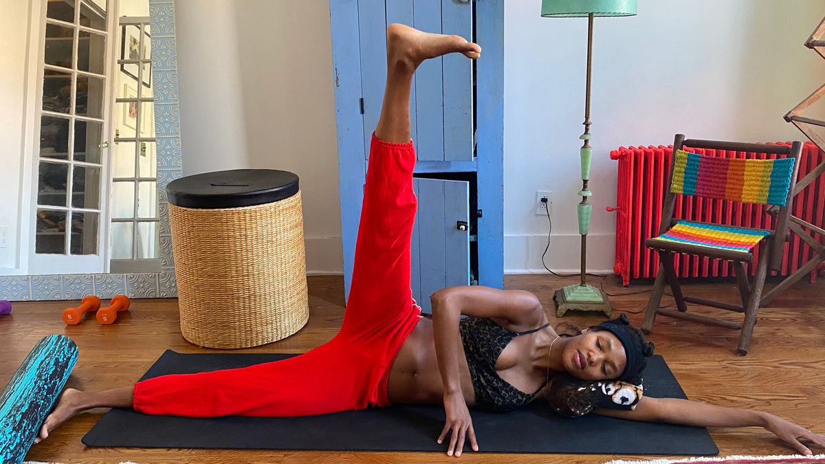 woman doing yoga