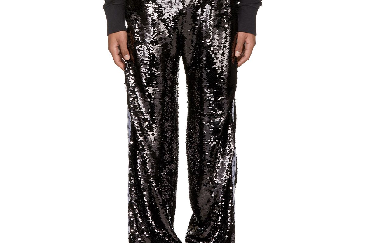 Black Kappa Edition Sequin Trousers