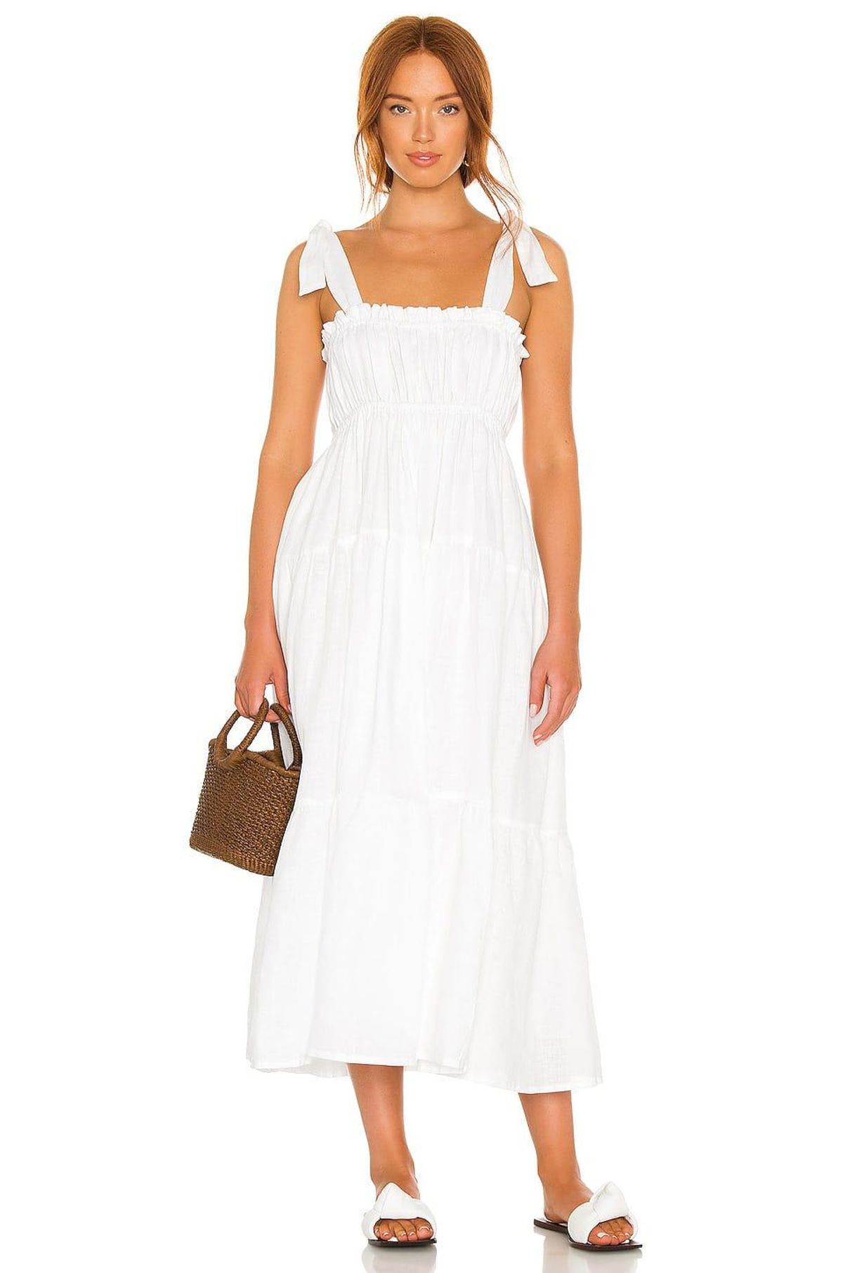 faithfull the brand bellamy midi dress