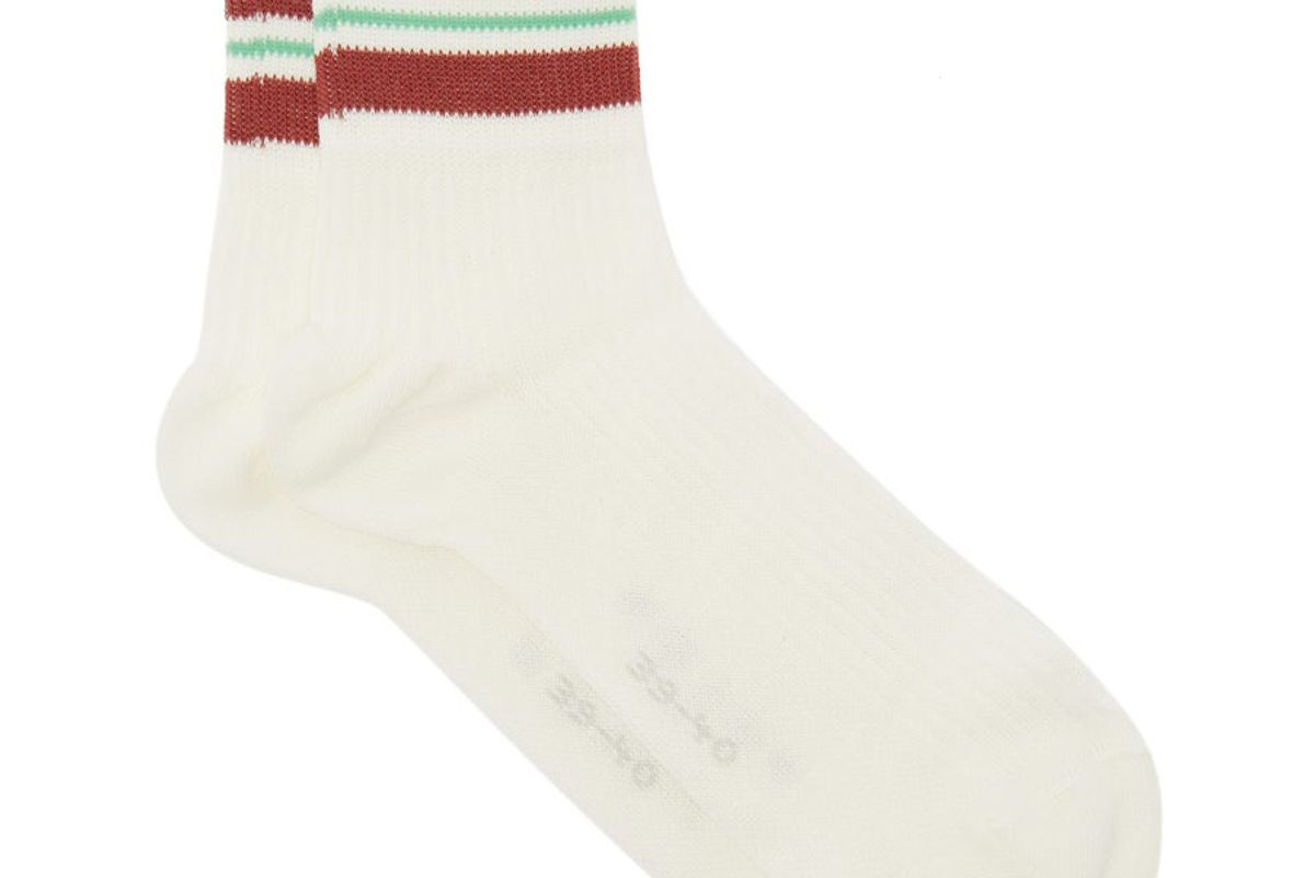 falke striped cuff ankel socks
