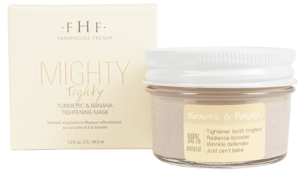 farmhouse fresh mighty tighty turmeric and banana tightening mask