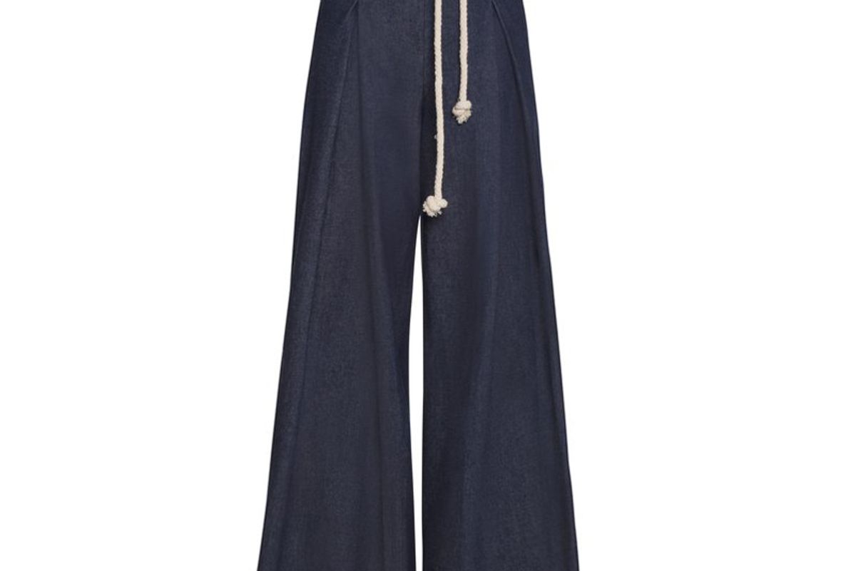 fe noel denim wide leg pant