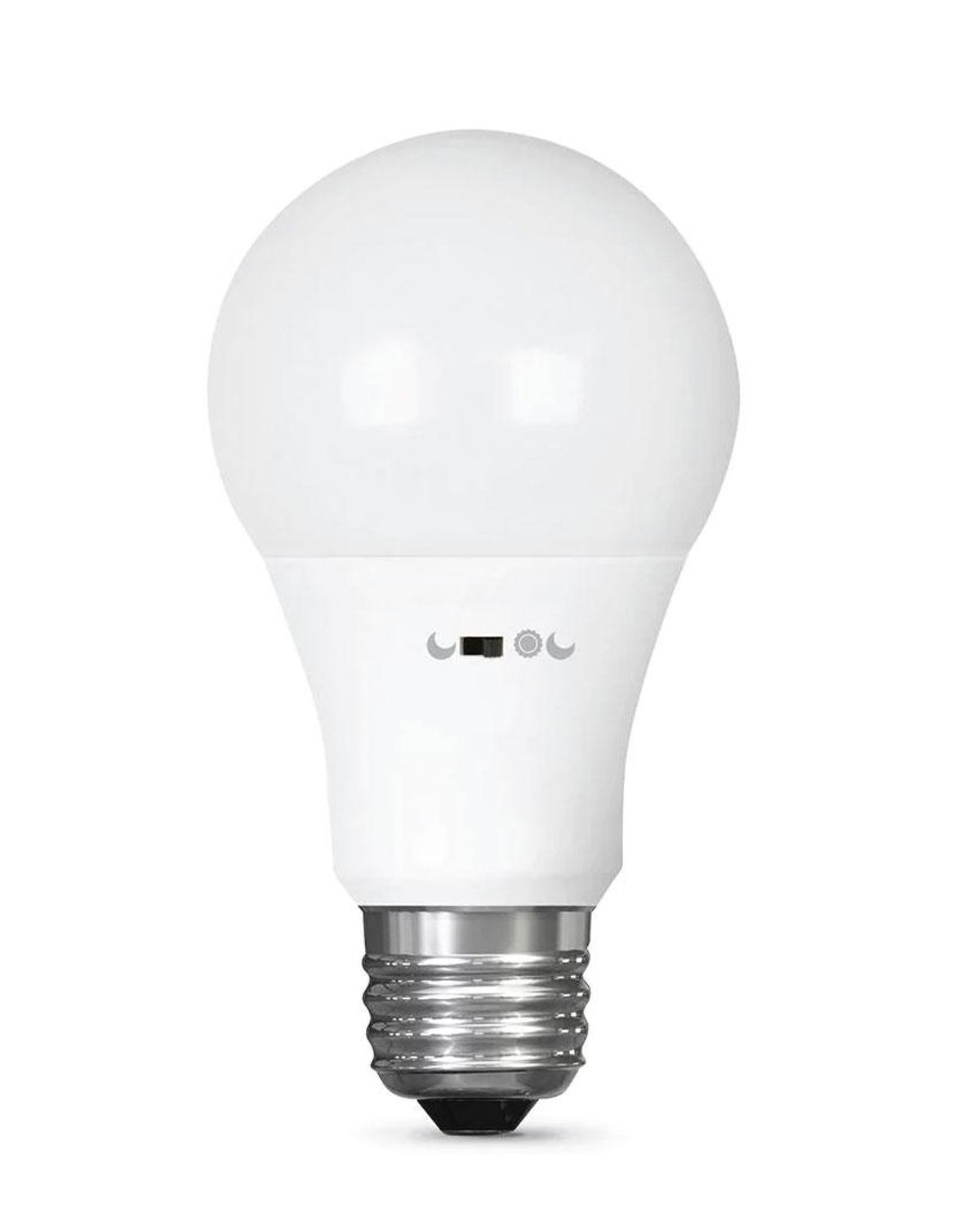 feit electric 60 watt equivalent a19 motion activated 90 plus cri indoor outdoor led light bulb soft white