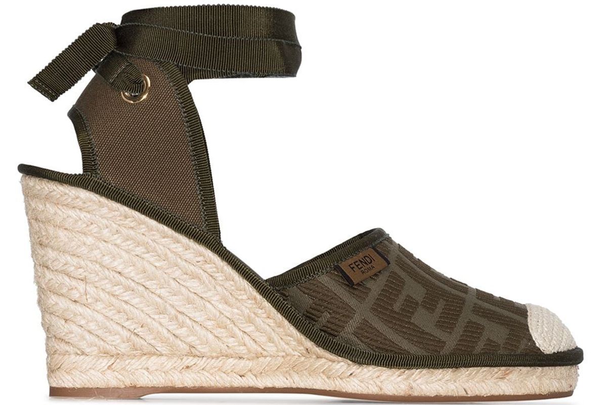 fendi 90 ff motif canvas espadrilles