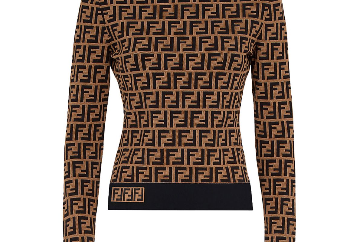 fendi ff jacquard sweater