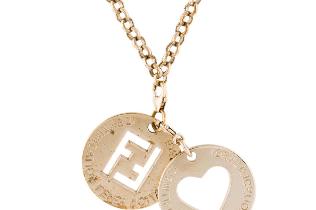 fendi id charms pendant necklace