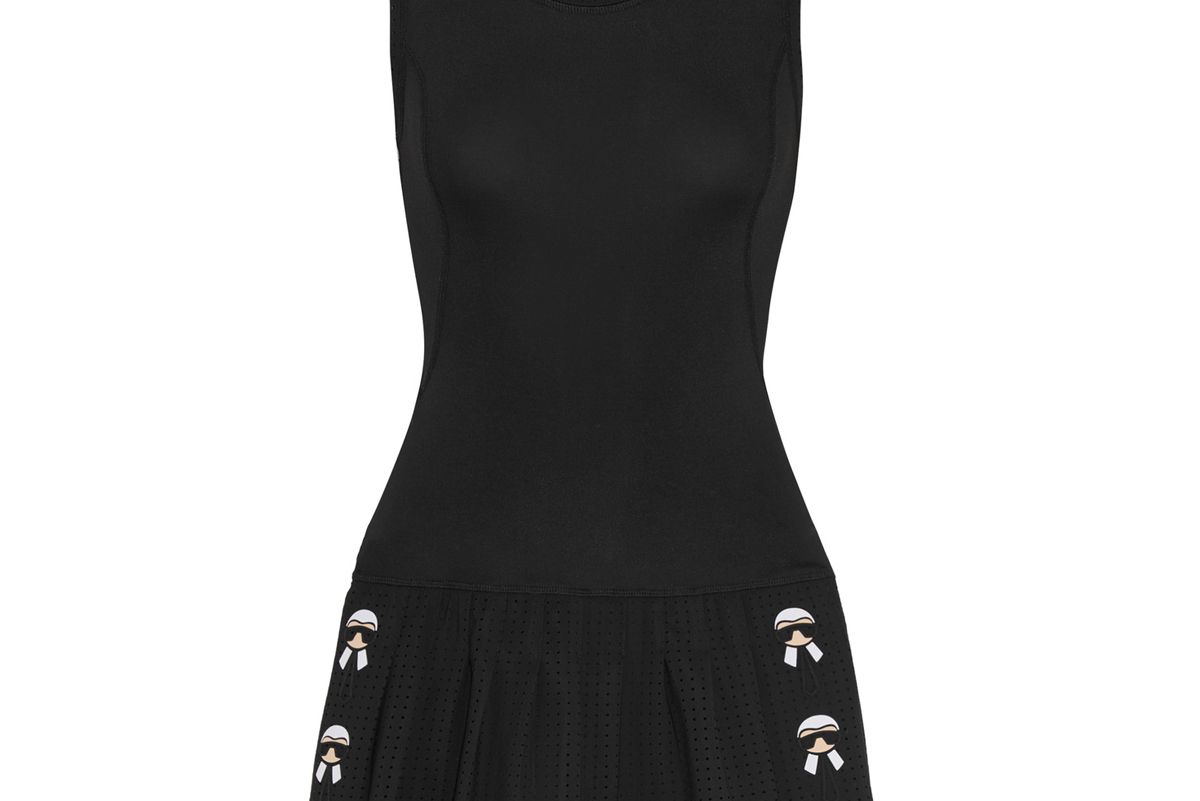 Karlito Perforated Stretch-Jersey Tennis Dress