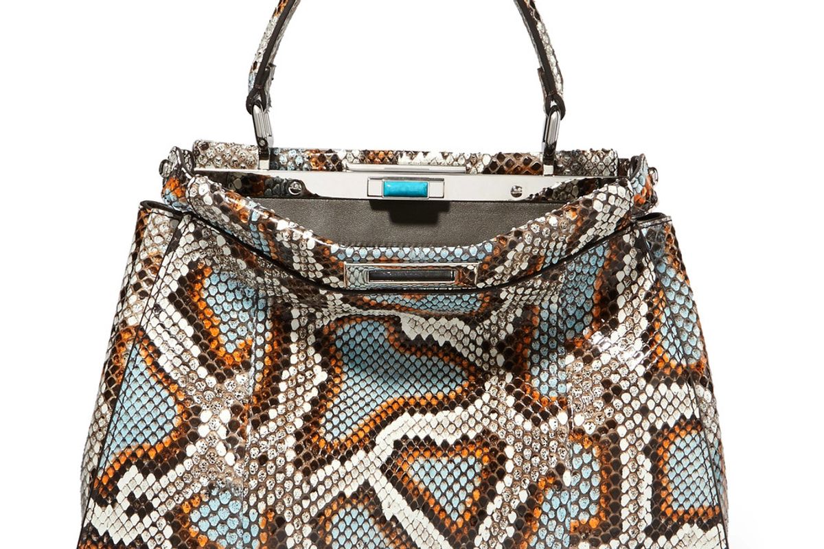 Peekaboo Medium Python Tote