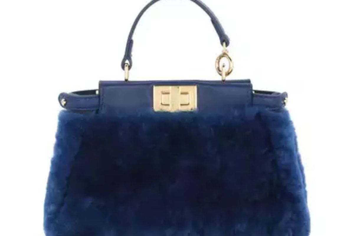 fendi peekaboo micro shearling satchel bag