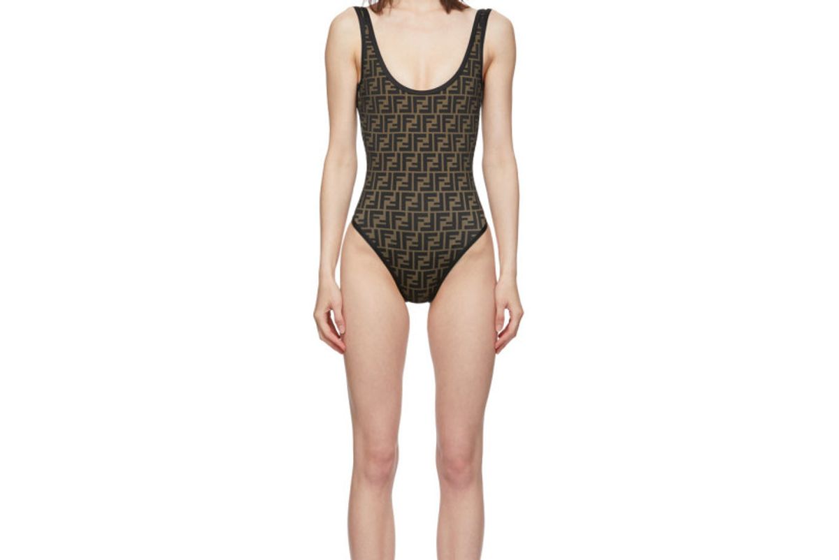 fendi reversible black forever fendi one piece swimsuit