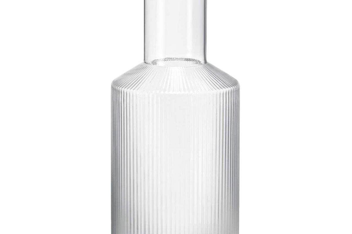 ferm living ripple carafe glass