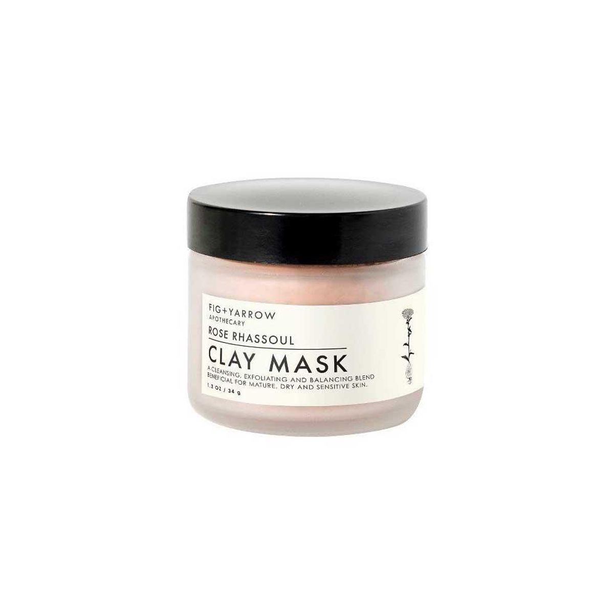 fig and yarrow rose rhassoul clay mask