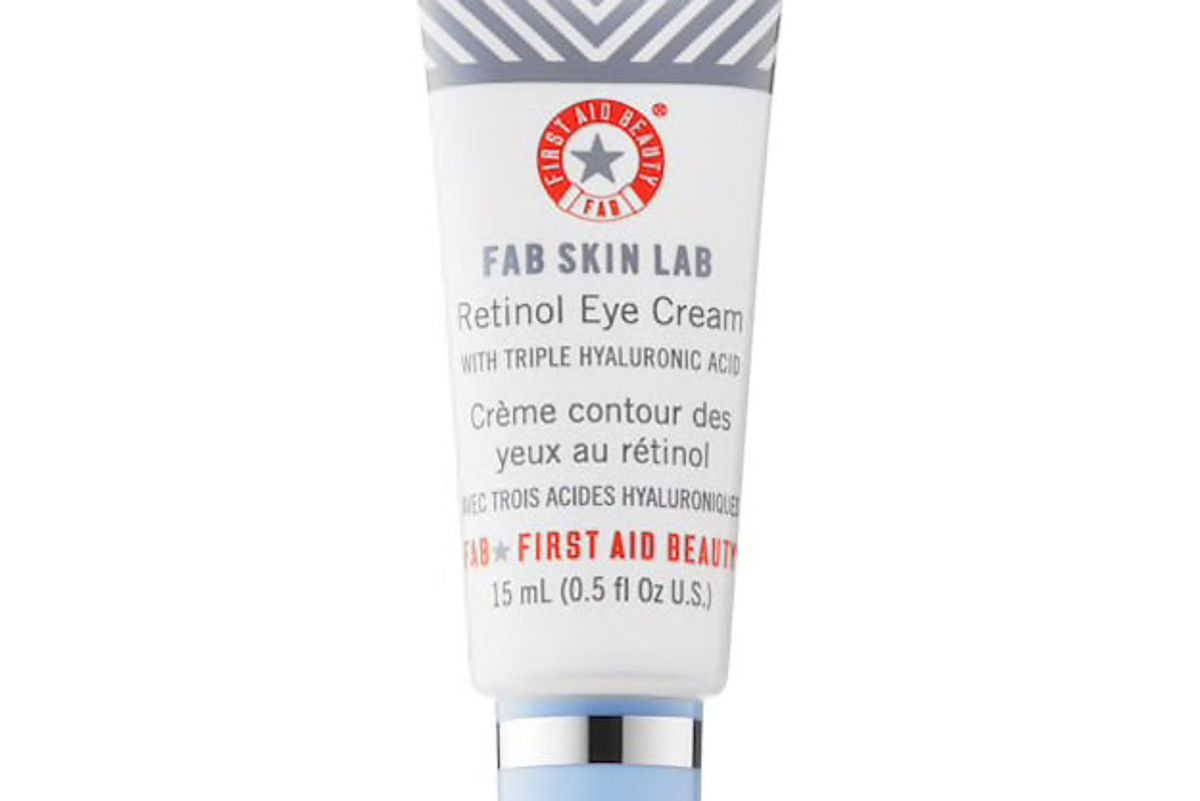 first aid beauty fab skin lab retinol eye cream with triple hyaluronic acid
