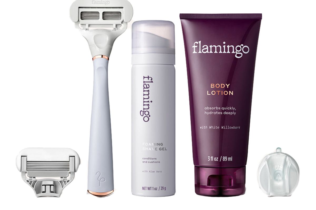 flamingo holiday shave set