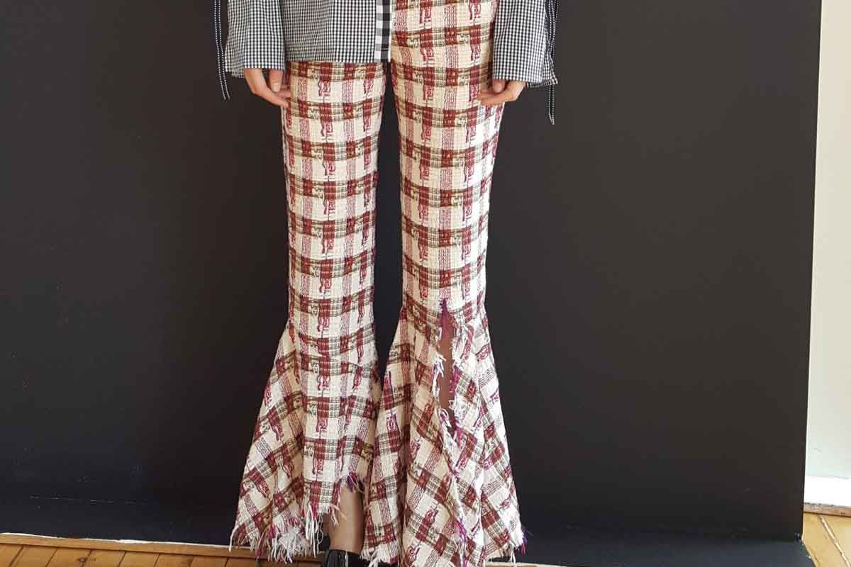 Tweed Flared Pants