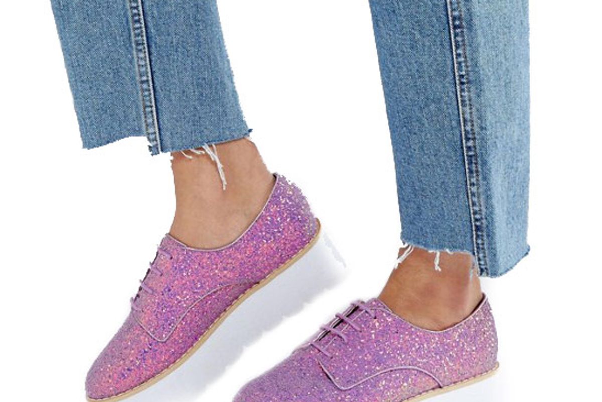 Misfit Chunky Glitter Flat Shoes