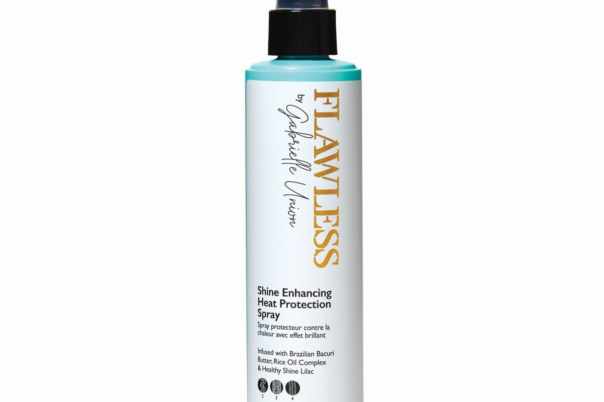 flawless by gabrielle union shine enhancing heat protection spray