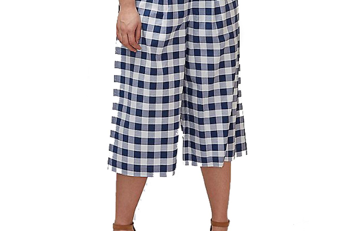 Gingham Wide-Leg Culotte