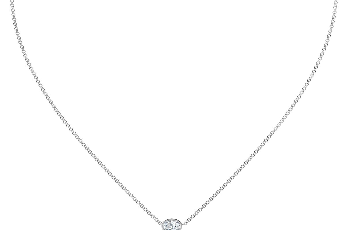 forevermark the tribute collection oval diamond necklace
