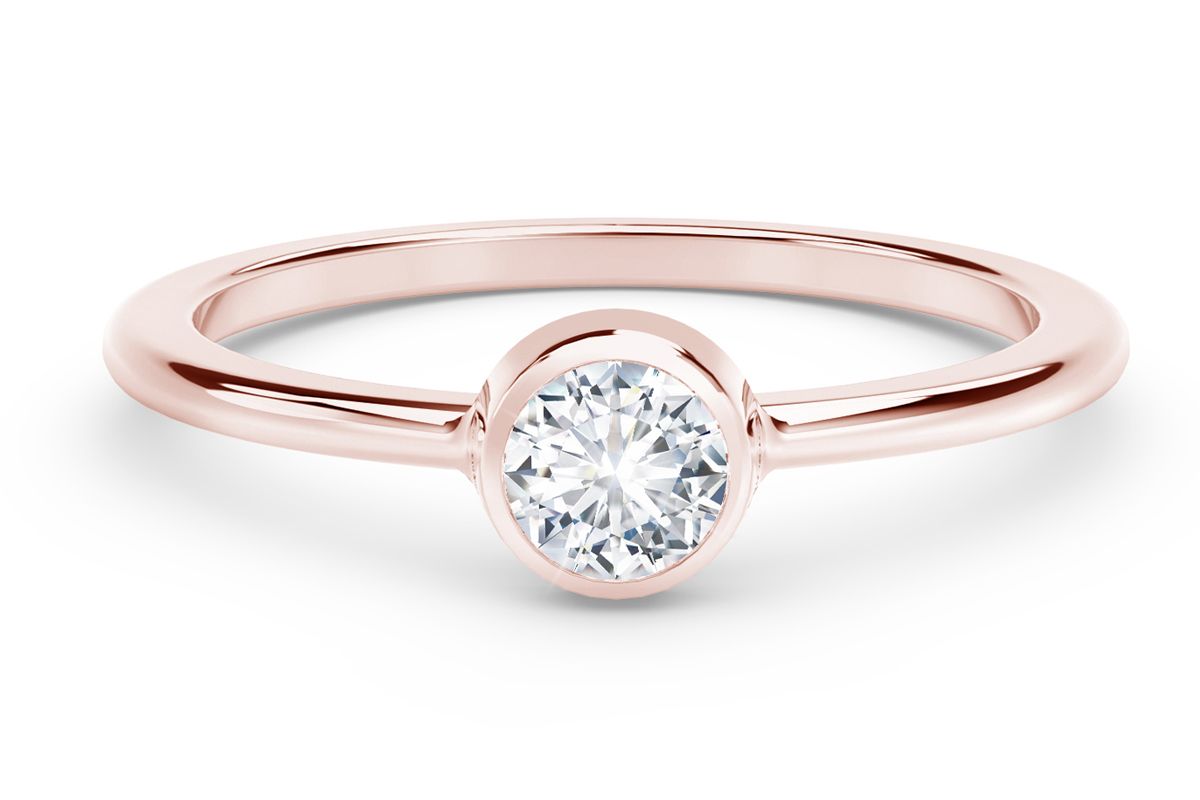 forevermark tribute collection classic bezel stackable ring