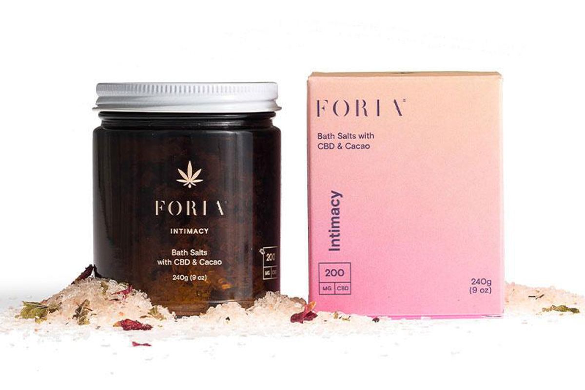 foria intimacy bath salts with cbd and cacao