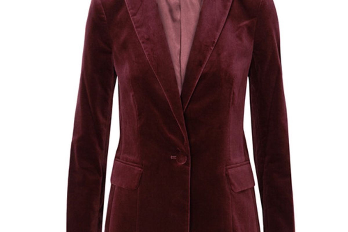 frame classic cotton blend velvet blazer