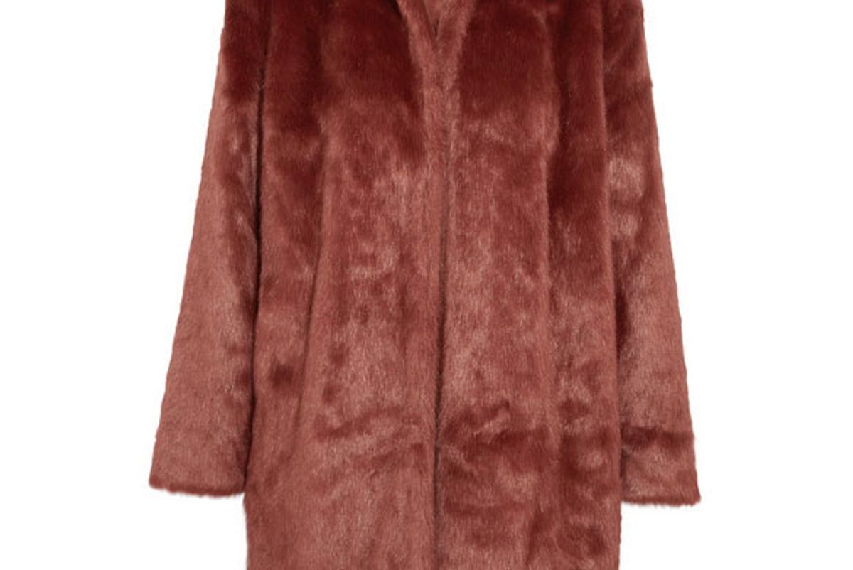 frame faux fur coat