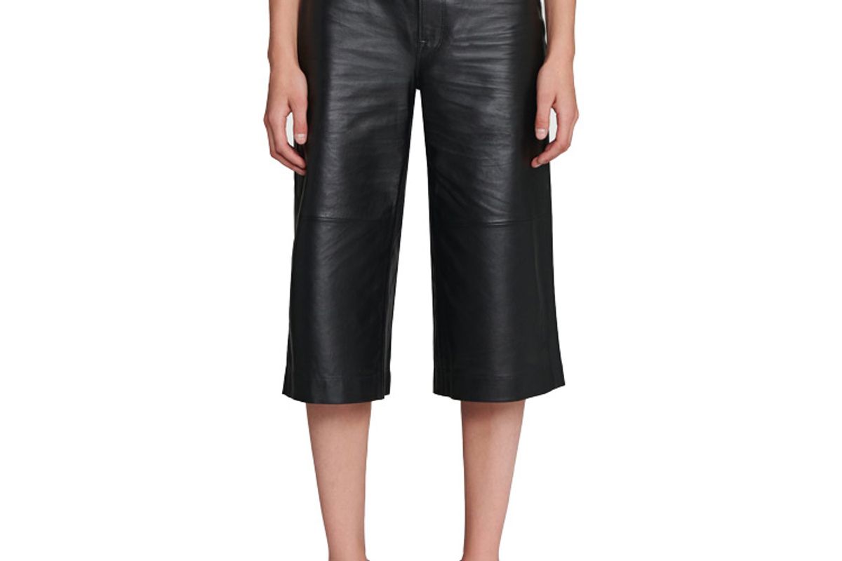 frame leather culotte