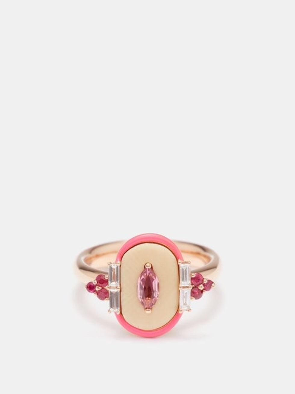 Francesca Villa Ruby Rose Gold Ring