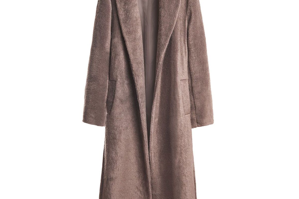 franki shop pebble furry wrap coat