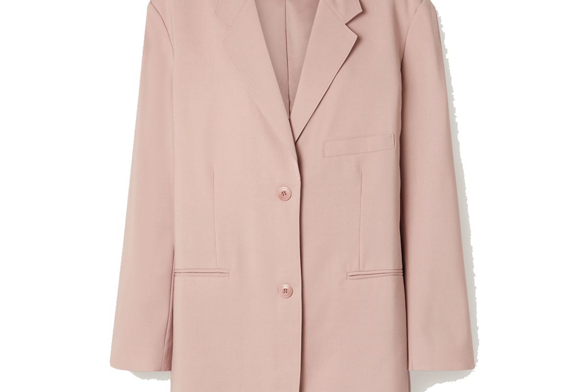 frankie shop pernille oversized woven blazer