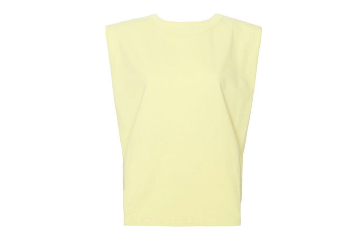 frankie shop x camille charriere eva paddle shoulder muscle t-shirt