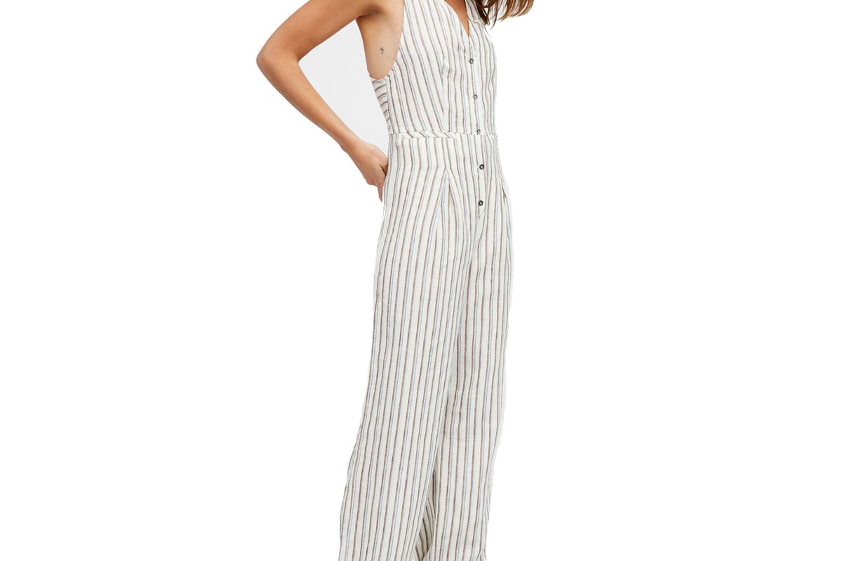 Fitted Vest One-Piece Jumpsuit