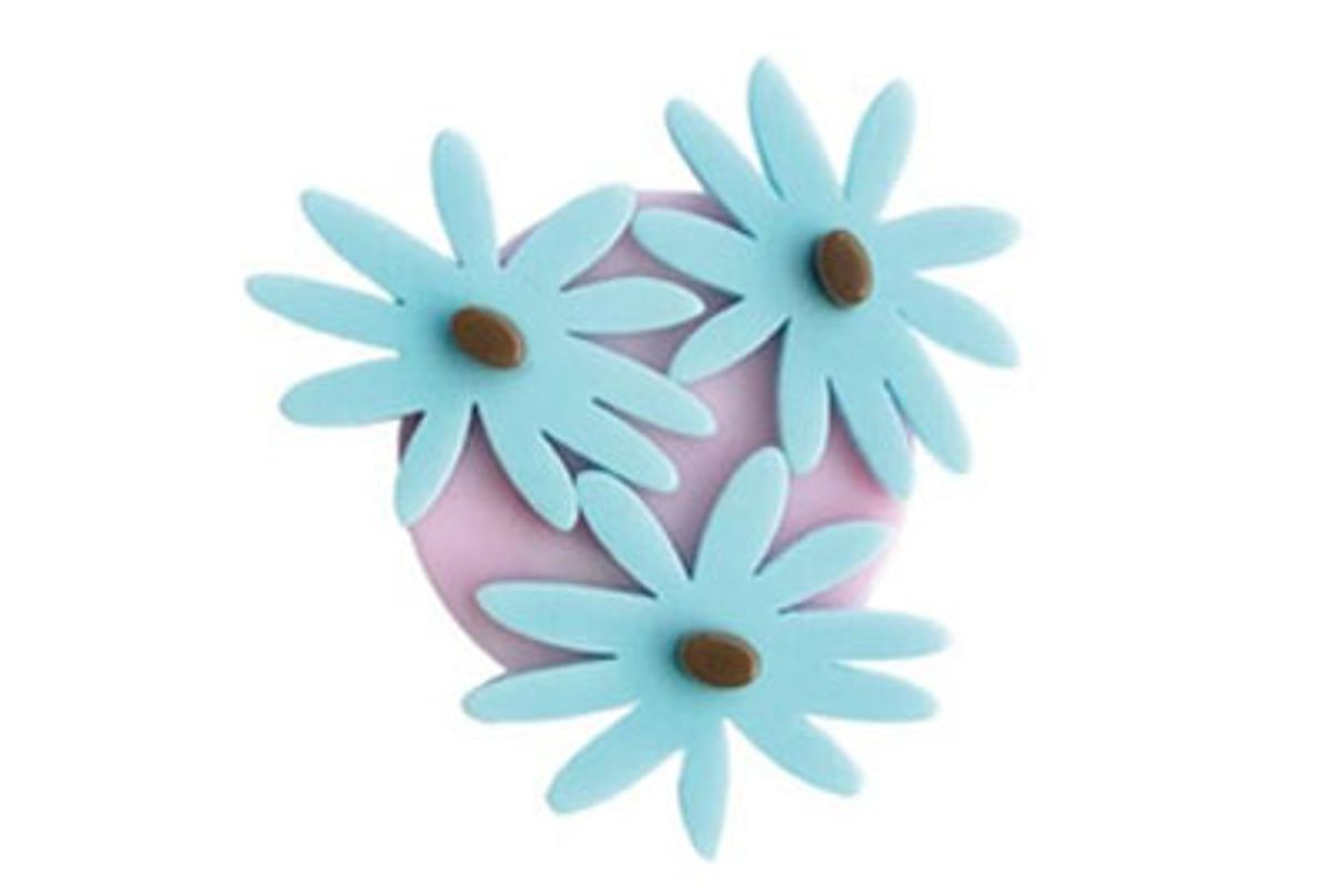 fruta triple daisy hair clip