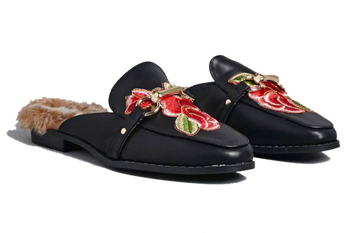 Embroidered Loafer Slip-Ons
