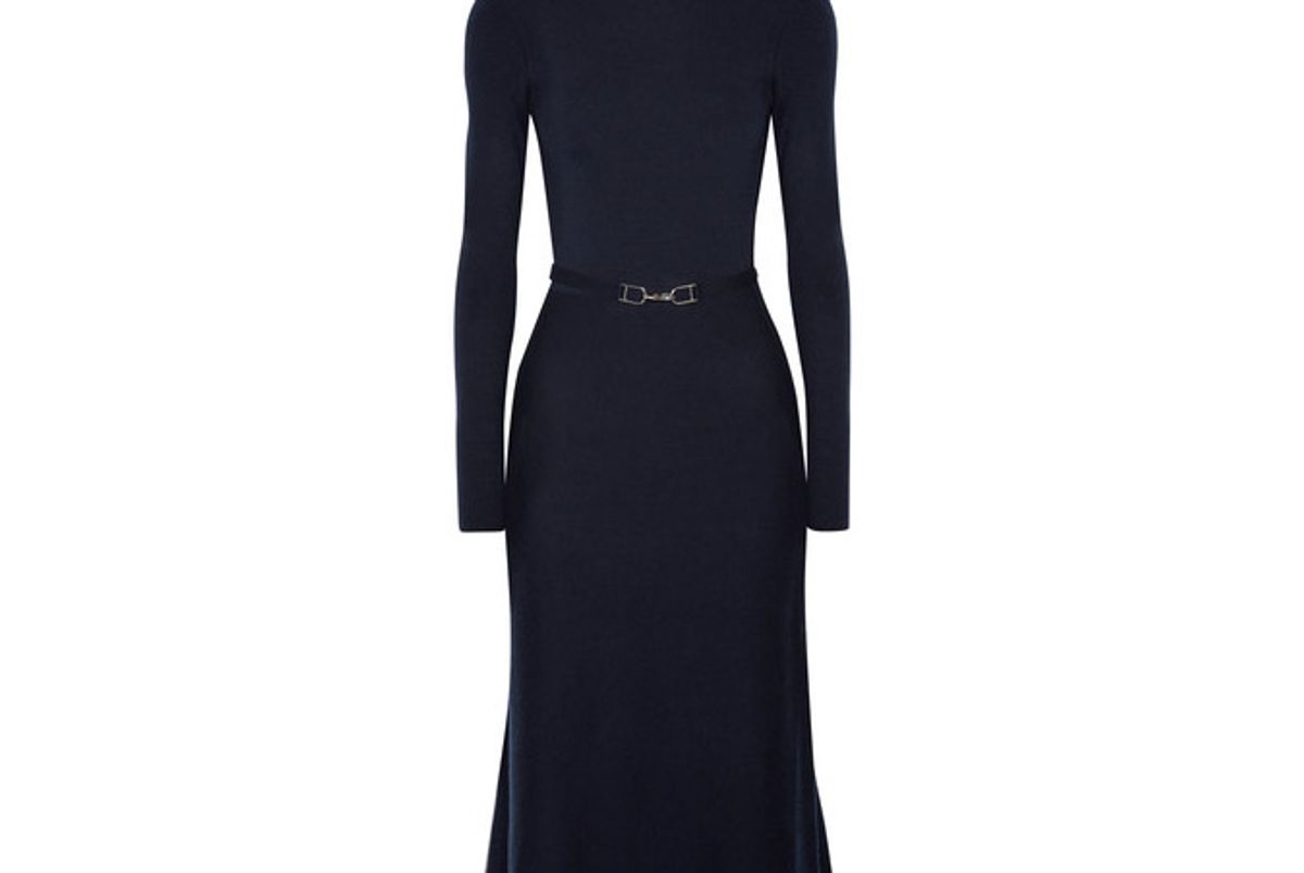 Betty Open-back Wool-blend Dress